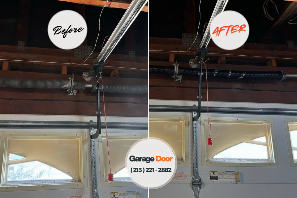 Before and after: garage door repair Mount Vernon, AL